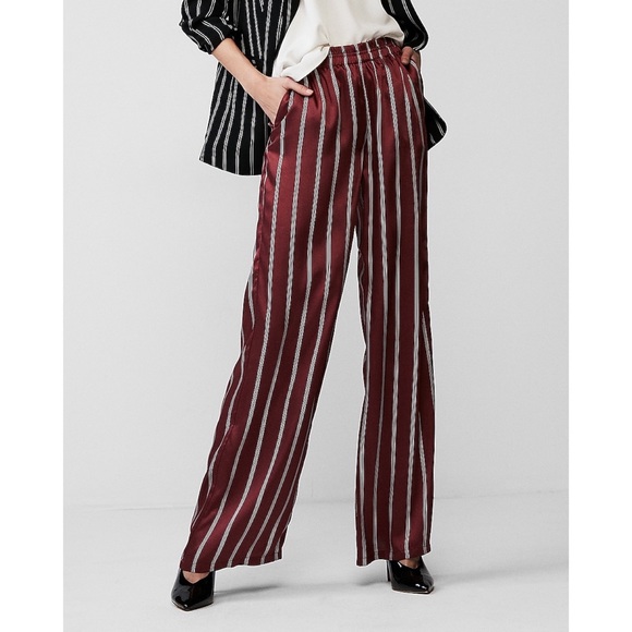 Express Pants - Satin Flowy Wide Leg Pants
